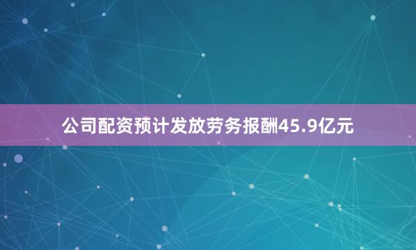 公司配资预计发放劳务报酬45.9亿元